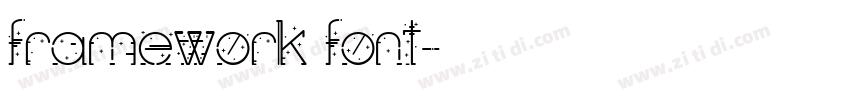 framework font字体转换